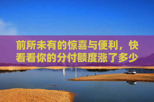 前所未有的惊喜与便利，快看看你的分付额度涨了多少！