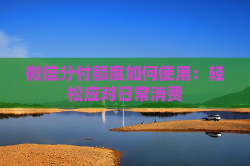 微信分付额度如何使用：轻松应对日常消费