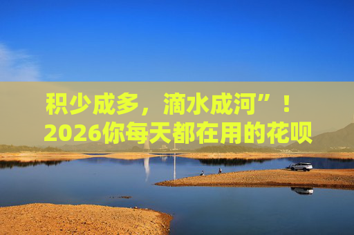 积少成多，滴水成河”！ 2026你每天都在用的花呗分期，手续费到底多花了多少冤枉钱？ 算笔账吓一跳！