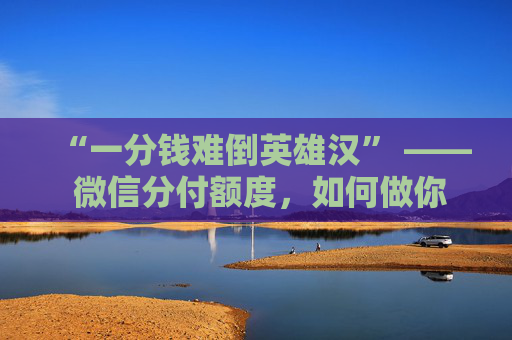“一分钱难倒英雄汉” —— 微信分付额度，如何做你的“及时雨”？