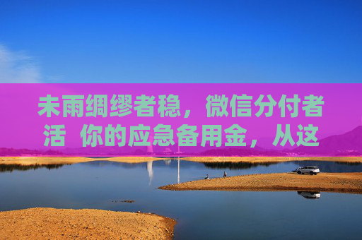 未雨绸缪者稳，微信分付者活  你的应急备用金，从这里来