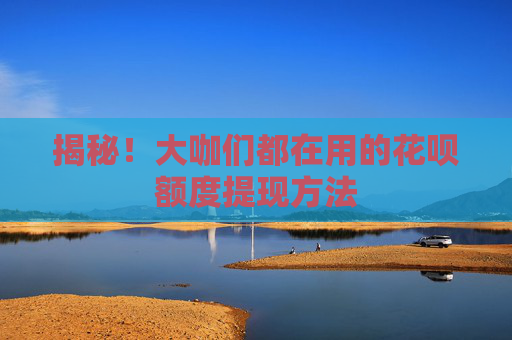 揭秘！大咖们都在用的花呗额度提现方法