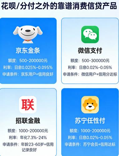 花呗/分付之外 还有哪些靠谱的消费信贷产品？