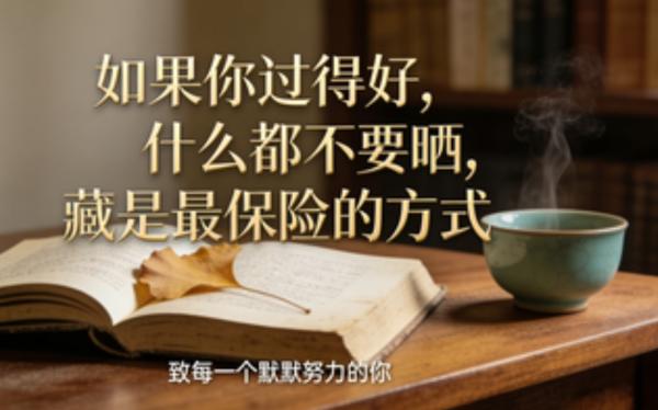 如果你过得好，什么都不要晒 藏是最保险的方式  ​