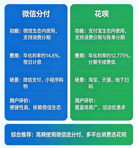 微信分付 vs 花呗：哪个好用？ 对比分析你的最佳选择 第5张